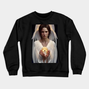 Beautiful Female Praying Angel Ethereal Fantasy Art Crewneck Sweatshirt